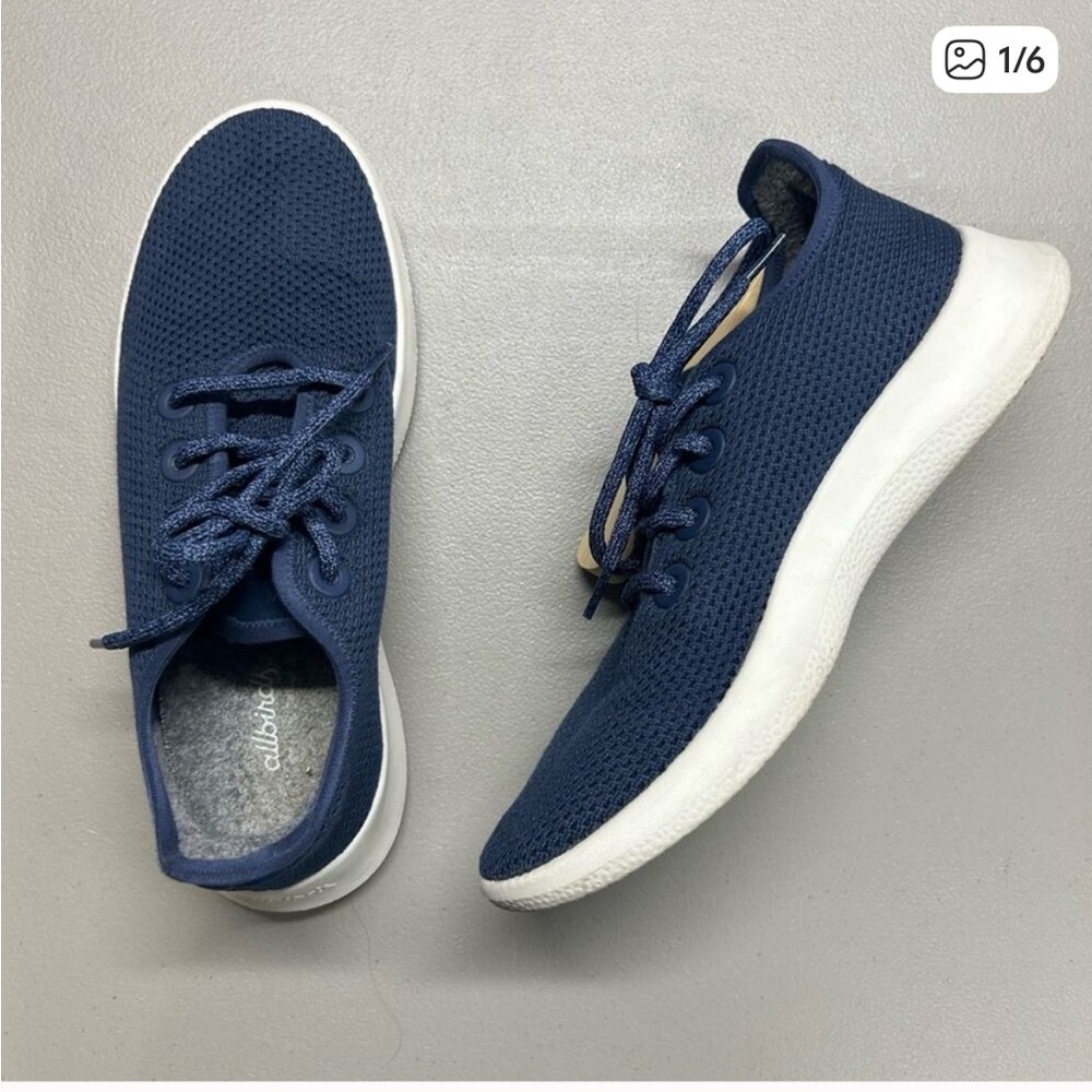 Allbirds Tree Runner Kauri Blue Lace Up Sneaker Shoe Comfort Womens US Size 9